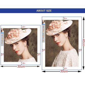 Diamond Mosaic Set For Embroidery Cross Butterfly Woman 5D Diamond Painting Full Drill Portrait Needlework Home Decor