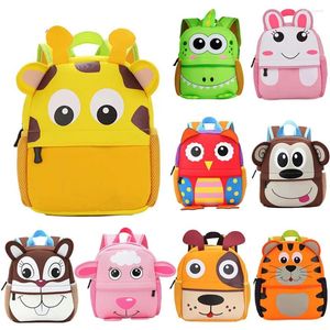 Sacos escolares 3D crianças para meninas menino mochilas jardim de infância dos desenhos animados animal toddle crianças mochila 2-5 anos