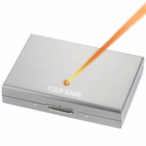 カードホルダーMEN RFIDブロックアルミニウムメタルウォレットMey Bag Anti-Scan Credit Card Card Holder Thin Case Small Male Pures 48ug＃
