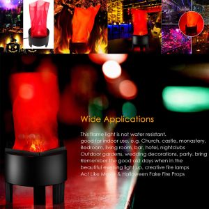 3D Fake Flame Lamp Electric Campfire Artificial Flicking Flame Table Lamp Fake Fire Light Party Flame Stage Effect Light Decor