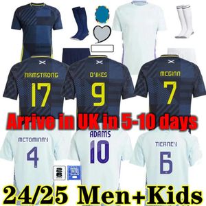 2024 Scotland Soccer Jerseys Home Away Tierney Dykes Adams 24 25 Camisa de futebol Christie McGregor McGinn McKenna Men Kit Kit Kids Uniforms 9 Jersey de futebol