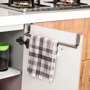 2024 Portasciugamani di 2 dimensioni sopra la porta dell'armadio da cucina Portasciugamani Bar Supporto appeso Mensola del bagno Cremagliera Home Organizer Gancio a parete lungo