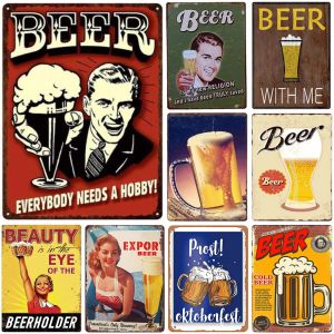 Vintage Beer Metal Tin Signs Retro Everybody Needs A HobbySign For Cafe Bar Restaurant Pubs Indoor Garage Outdoor Wall Decor