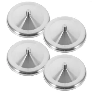 Wine Glasses 4 Pcs Stainless Steel Lid Bottle Wide Mouth Canning Lids Cup Dustproof Mug Cover Heat Resistant Travel Jar