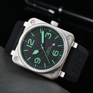 AAA Quality Top Model Sport Gummi -Uhrband -Maschinen Bell Luxus Multifunktions Uhr Business Edelstahl Armbanduhren Männer Watch Mens Uhren hohe Qualität