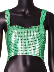 Sexy See See Thry Black Sequin Top Top Женщины лето Y2K Halter Beach Club Party Top Top Top Topercped Womens Tops Rave наряд