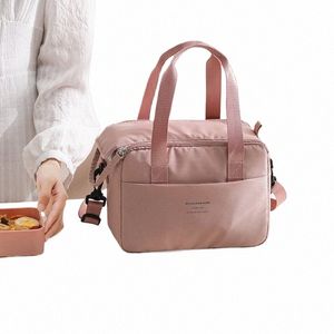 Saco de almoço portátil para OL Mulheres Thermal Isolated Lunch Box Tote Cooler Bolsa Impermeável Bento Bolsa Office Food Ombro Bags n7gO #