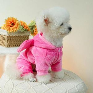 Abbigliamento per cani Cappello da pet a forma di piggy Caldo abiti accoglienti peluche peluche a 4 gambe per cani da piccolo a medio e facile indossare un costume inverno inverno animali domestici