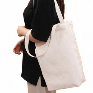 Sacos de lona Cott Zipper Shopper Bag Folding Portable Shop Bag Canvas Tote Bag Reusable Shop Bags h63d #