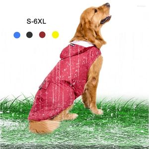 Dog Apparel Raincoat Waterproof Hoodie Jacket Rain Poncho Pet Rainwear Clothes With Reflective Stripe Outdoor Dogs Cape Costume