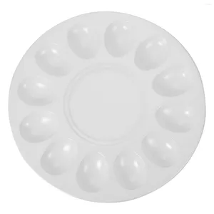 Plates Mini Plastic Spoons Shrimp Slider Melamine Eggs Dish Kitchen Plate Storage Tray Tableware White