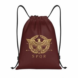 roman Empire Eagle Emblem Drawstring Backpack Bags Women Lightweight Italy Italian Pride Gym Sports Sackpack Sacks for Shop D4NI#