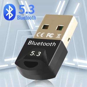 Bluetooth -adapter för PC USB Bluetooth 5.3 Dongle Bluetooth 5.0 Mottagare för högtalarmusstangentbordsmusikljudsändare