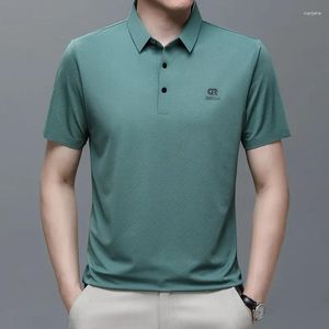 Men's Polos Summer Thin Short-Sleeved T-shirt Loose Lapels Polo Shirt Menswear
