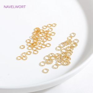 Wholesale 14K/18K Gold Plated Soldered Closed Ring Connector Jump Rings For DIY Jewelry Making Supplies