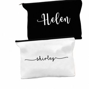 Persönliche Make-up-Tasche mit Namen, Weihnachts-/Neujahrs-/Geburtstagsgeschenk für Sie, Kosmetiktasche, individuell gestaltete Kulturbeutel, Beutel o9Au#