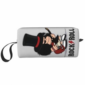 Comic Mafalda Rock Guitar Borsa da toilette portatile Carto Quino Manga Makeup Cosmetic Organizer Donna Beauty Storage Dopp Kit Case o47a #