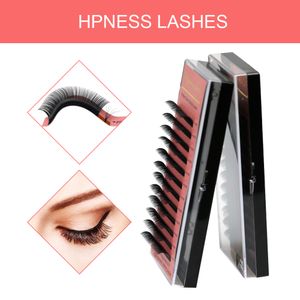 HPNESS Kaschmir-Wimpernverlängerungslieferanten, einzelne Wimpern, weiche Seiden-Nerzwimpern, tiefmatt, Premium-Augenwimpern, C D D+ Curl