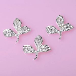 Charms 50pcs 23*24 mm Tonlegierung Material Kristallblatt Zauberzweige Anhänger für Hochzeitskopf DIY Handgemachte Schmuck Schmuck