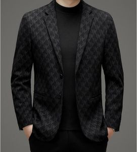 Black Mens Blazers Letter Print Embroidery Long Sleeve Fashion Designer Blazer Jacket Party Business Casual Office Formal Men Suit Jacket