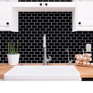 Adesivos de janela DIY Filme Decorativo À Prova D 'Água PVC Autoadesivo Papel de Parede 3D Tridimensional Cozinha Banheiro 1 PCS