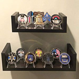 10st Transparent Acrylic Coin Display Stand Holders Foton Card Commemorative Challenge Coin Capsule Medal Support Racks