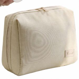 Nytt RPET -material kosmetisk väska, makeuo väska kapacitet förvaringspåse bärbar vattentät handväska rese bärbar enkel toaletträskor R62G#