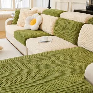 Stol täcker stil bomullsfleece soffa madrass icke-halk l-formade soffa slipcovers all-inclusive kudde