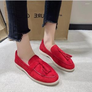 Casual Shoes Tzitzit Elegant Woman Heeled In Red Festive Women'S Flat With Low Heels Sapotos Feminio 2024