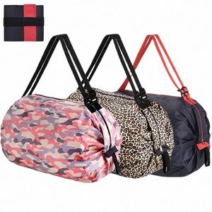 new Big Folding Shop Bag Eco-Friendly Reusable Portable One Shoulder Handbag for Travel Grocery Fi Pocket Bags q7lJ#