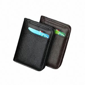 men's Card Holder Thin Mini Storage Bag Wallet Card Unisex Exquisite Pu Coin Purse Rfid Blocking Bank Card C Storage Pouch X15b#