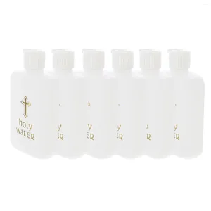 Vasos 6 Pcs Cruz Páscoa Garrafa de Água Sagrada Viagem Jesus Recipientes De Vidro Plástico Garrafas De Casamento