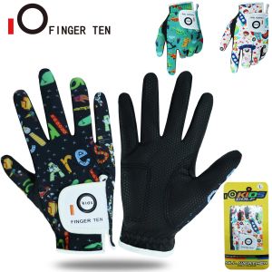 Gloves New Golf Gloves Junior Breathable Left Right Hand Soft Glove Rain Grip Hot Wet for Age 210 Kids Boy Girl Dorp Shipping