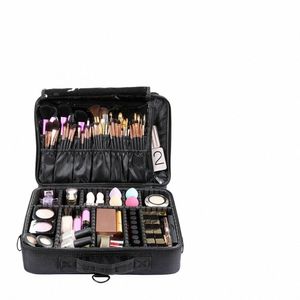 profial Makeup Box Large Capacity Makeup Artist Portable Cosmetic Brush Organize Case Storage Bag Travel For Women 2024 P4w2#