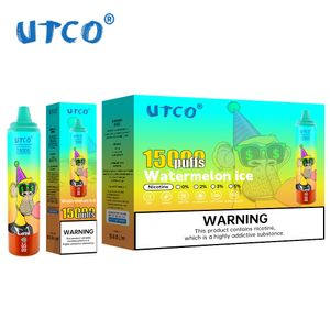 Orijinal UTCO 15000 Puf Tornado Tek Kullanımlık Vape 25ml 850mAh Şarj Edilebilir Pil Vaper Desechables Shisha vs Randm Fumot 15k Puff Vape 15000 18K 20K 18000 20000