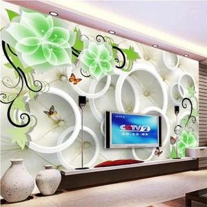 壁紙wellyu壁紙家の装飾カスタム壁紙ファンタジーフラワー3dテレビの背景papelpintado pared de pared