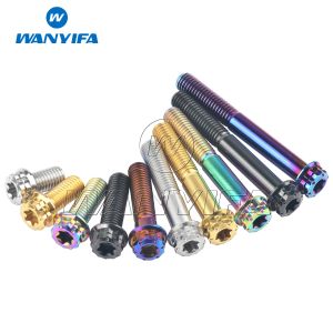 WANYIFA TITANIUM BOLT M10X20 25 30 35 40 45 50 55 60 65 70mm fläns 12 poäng Torxhuvudskruvar för motorcykelbromsok