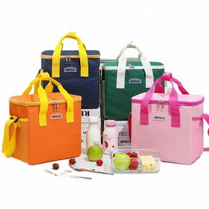 8l grande capacidade sacos de almoço térmico piquenique bolsa de armazenamento de alimentos engrossar folha de alumínio trabalhador de escritório refeição isolada Bento Box Bag M1bT #