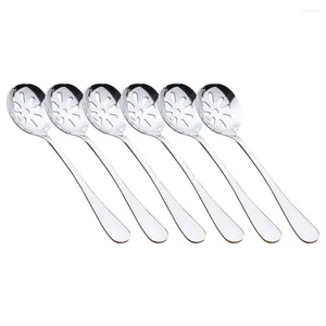 Colheres 6 PCs Acessório de residências de candidatos pequenos utensílios domésticos portátil ergonomia com fenda portátil