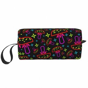 Custom Psychedelic Magic Ne Trippy Mushrooms Travel Cosmetic Bag Женские туалетные принадлежности Органайзер для макияжа Lady Beauty Storage Dopp Kit q4Xf #