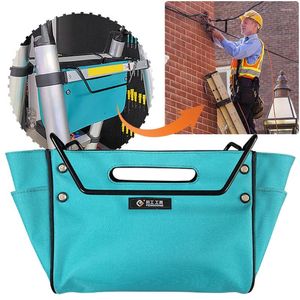 Storage Bags Telescoping Ladder Tool Bag Multifunctional Hanging Oxford Cloth Waterproof Pouch With Side Pocket Electrician