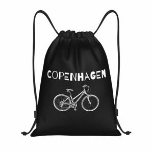 デンマーク製コペンハーゲン自転車デザインプレミアムドローストリングバッグジムバッグホットライトウェイトQ1II＃