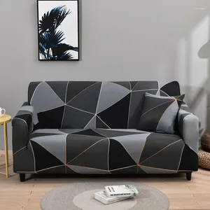Cadeira cobre capa de sofá elástica impressa com tecido de seda de leite para sala de estar em casa e antiderrapante universal