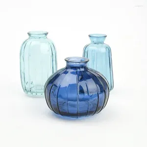 Vases 3-Piece Bud Vase Set Decor Home Book For Flower Room Adornos Para Sala Elegantes Terrarium Plant Jarron Glas