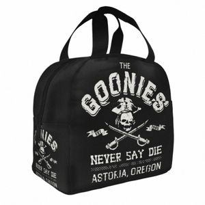 the Goies Vintage Circa 1985 Insulated Lunch Bags Thermal Bag Reusable Never Say Die Portable Tote Lunch Box School Travel s5Q8#