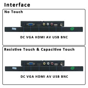 Zhixianda安価な価格10.1インチオープンフレームモニター1280*800/1920*1200 HDMI VGA BNC AV USBインターフェイス付き産業ディスプレイ