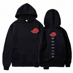 Japan Anime Akatsuki Cloud Symbole Drucken Männer Hoodies Sweatshirt Streetwear Hoodie Männer Frauen Übergroßen Sweatshirt Pullover Hoody G220429 L5NG #