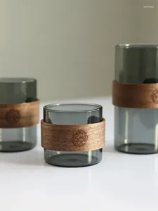 Tazze Tazza di vetro Acqua Stile giapponese Tinta unita Resistente alle alte temperature Anti scottatura Ufficio Grande capacità Preparazione del tè