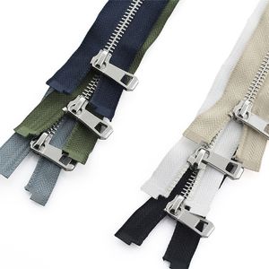 High Quality 5# Metal Zipper 55/65/75cm Open-Endauto Lock Metal Zipper para roupas de roupas de vestuário Diy Acessórios de costura suprimentos