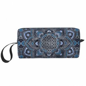 fr Of Life In Lotus Mandala Makeup Bag Women Travel Cosmetic Organizer Fi Zen Yoga Meditati Storage Toiletry Bags r1tz#